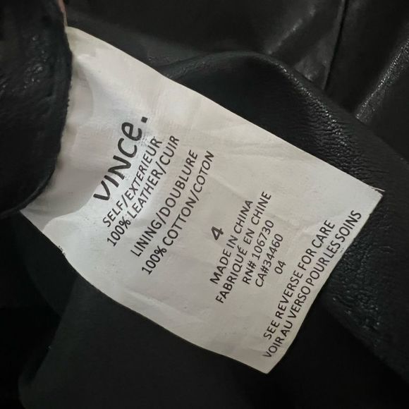 Vince Women’s 100% Lambskin Leather sleeveless Crewneck dress - Picture 9 of 9